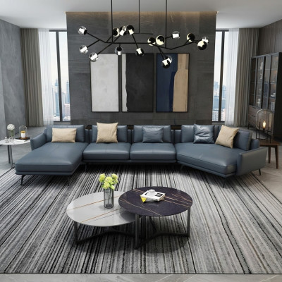 Italian furniture living room corner sofa couch upholstery luxury sofa corner suite