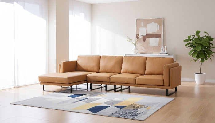 Corner couch design, corner sofa, living room furniture, modern leather upholstery couch