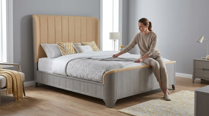 Luxury bed American style furniture bedroom hotel beds design
