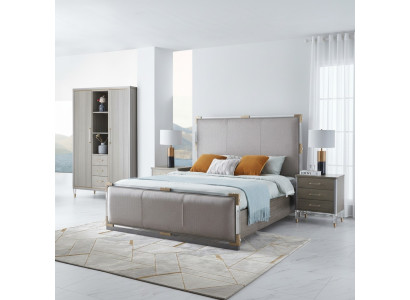 Luxury bedroom bed double beds wood 180x200cm Dubai hotel