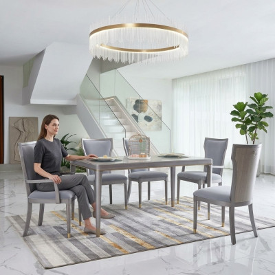 Complete set table with 6 chairs luxury furniture hotel Dubai furnishings