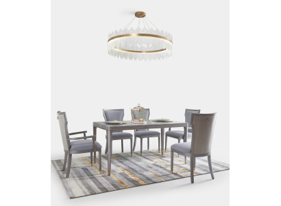 Complete set table with 6 chairs luxury furniture hotel Dubai furnishings