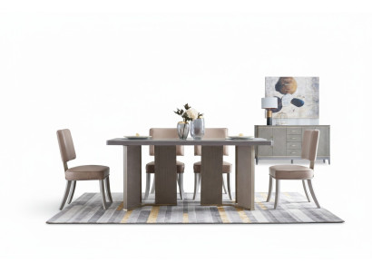 Complete dining room set table + 4x upholstered chairs luxury dining group
