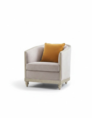 Armchair Single-seater Royal Chair Throne Upholstered Lounge Chairs Sofa Hotel