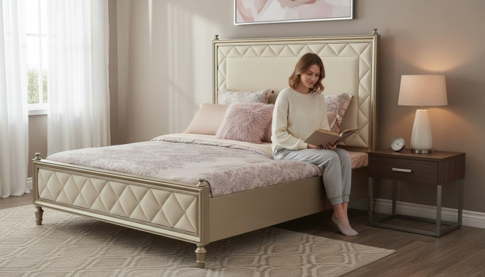 Bedroom Classic Bed Hotel Beds Double Bed Design Wood Luxury