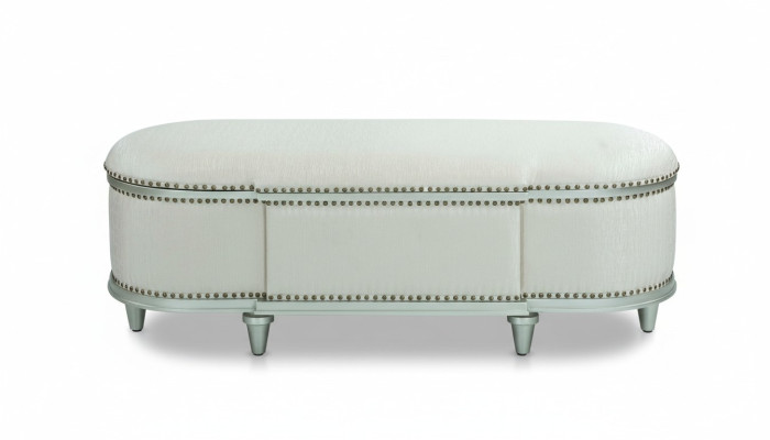 Oval ottoman trunk classic footstool footrest bench seat bench