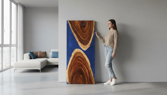 Dining table 1sqm epoxy resin wood solid furniture waterfall epoxy table