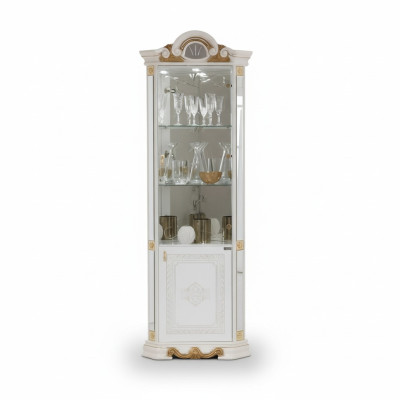 White corner display cabinet glass cabinet display cabinets shelves Italian furniture