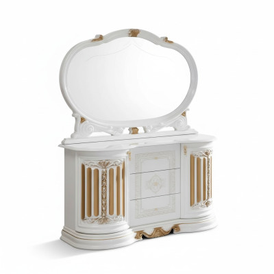 Classic dresser cupboard with mirror XXL cabinet sideboard Italian furniture