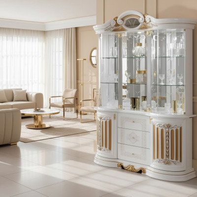 Italian luxury furniture XXL display cabinet sideboard glass designer cabinet new