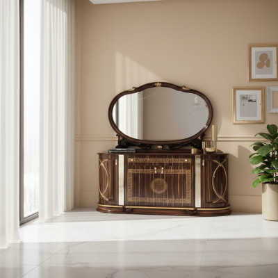 Classic sideboard with mirror dresser XXL cabinet sideboard Italian furniture