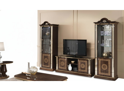 Italian living room wall furniture cabinet showcase rtv 3-piece set luxury tv display glass
