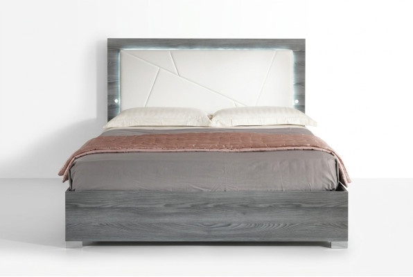 Luxury bed bedroom beds modern wood double sleeping bed gray 160x200 new