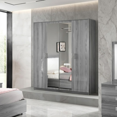 Wardrobe Closets Closet Wall Unit 4 Doors Wood Furniture Bedroom New
