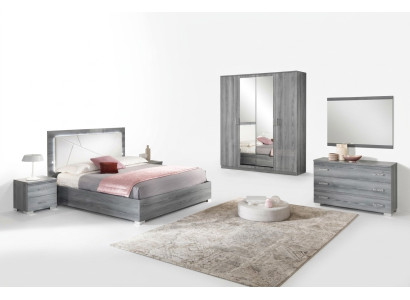 Italian furniture 4-piece bedroom set bed 2x nightstand wardrobe new