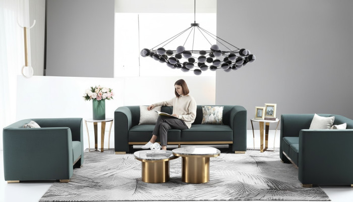 Three-seater big XXL couch upholstered design sofa modern three-seater couches room furniture