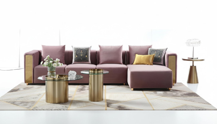 Corner sofa L shape sofa couch design sofas upholstery textile modern new corner set.