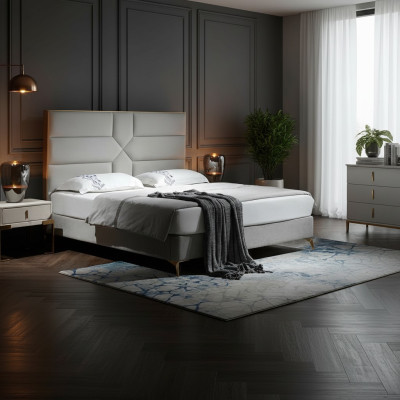 Double bed, bedroom, hotel, matrimonial, luxury, bed, 2x nightstands, 3-piece. New bed set.