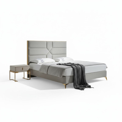 Double bed, bedroom, hotel, matrimonial, luxury, bed, 2x nightstands, 3-piece. New bed set.