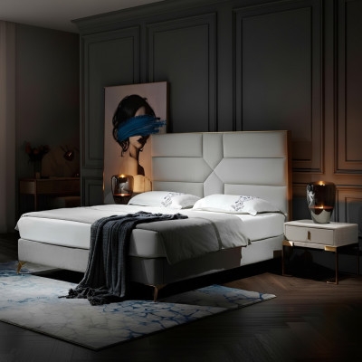 Double bed Bed Matrimonial bed Design luxury velvet upholstered bed Designer bed Textile Beds