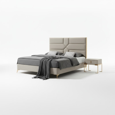 Double bed Bed Matrimonial bed Design luxury velvet upholstered bed Designer bed Textile Beds
