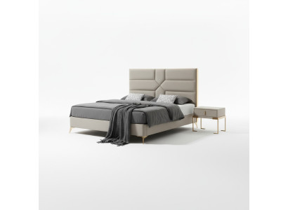 Double bed Bed Matrimonial bed Design luxury velvet upholstered bed Designer bed Textile Beds