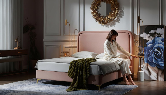Double bed Bed Marriage bed Design Luxury Luxury Upholstered bed Design bed 180x200cm New