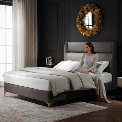 Bed Textile 2x Nightstand 3-piece Bedroom Set Furniture Modern Luxury Beds New