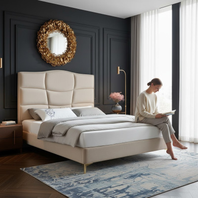 Bed textile 2x nightstand 3-piece bedroom set furniture new modern luxury beds