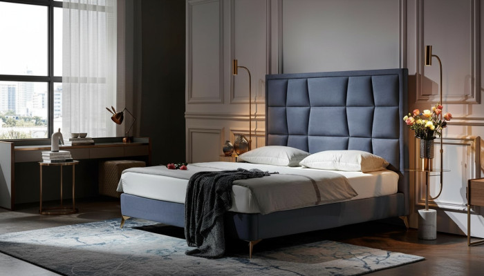 Design bed bedroom beds textile hotel luxury upholstery seat fabric new furniture