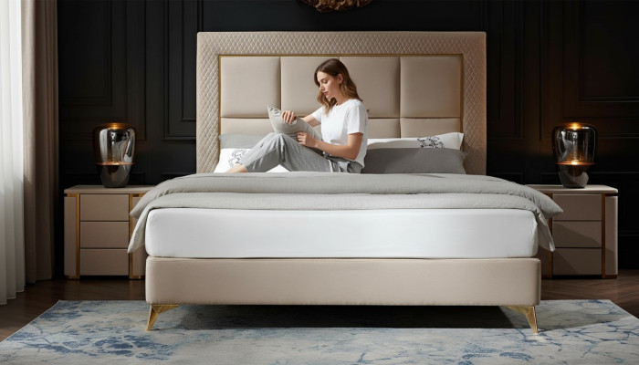 Bed 2x Nightstand 3-piece Bedroom Set Design Luxury Bedroom Complete New