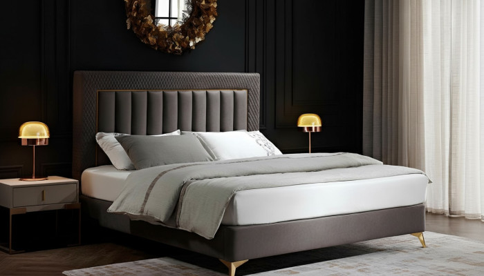 Double hotel beds furniture luxury bedroom bed upholstery design velvet double beds