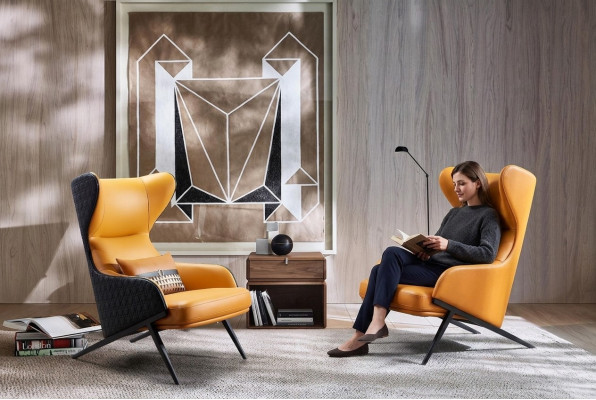 Armchair Design Reclining Relax Lounge Club Single Seater Upholstery Fabric Leather