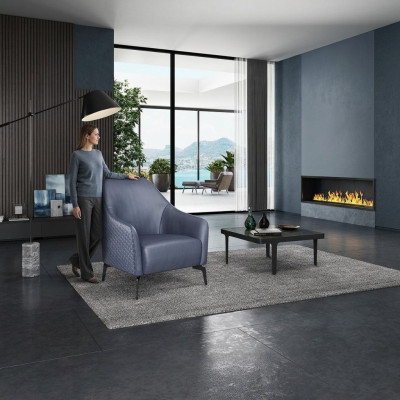 Modern design armchair leather living room lounge luxury design furniture