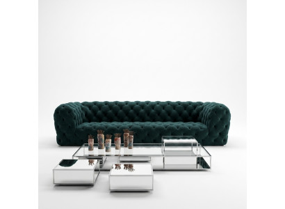 Chesterfield Four-Seater XXL Luxurious Lounge Club Sofa for Exclusive