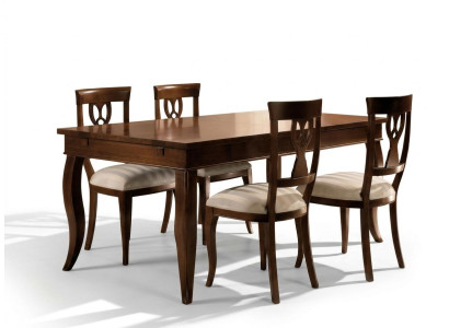 Deceptively realistic wood-look dining table: Modern design and luxury for your dining room