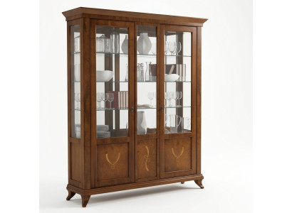 Showcase living room furniture sideboard solid wood display cabinet glass cabinet real wood