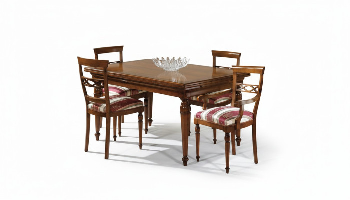 Dining Room Set Classic Real Wood 4-Piece Set Chair Suite 4x Chairs