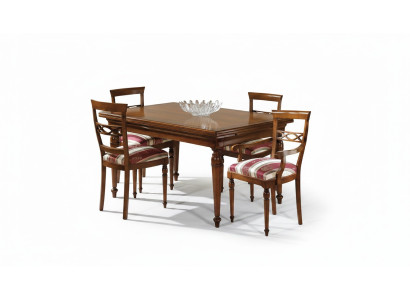 Dining Room Set Classic Real Wood 4-Piece Set Chair Suite 4x Chairs