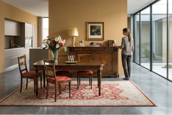 Designer luxury wood cabinet Italian furniture real wood sideboard