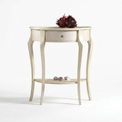 Console nightstand bedroom side table modern design furniture wood white new