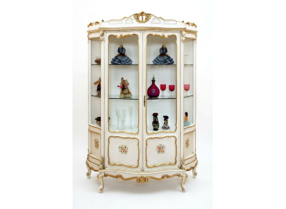 Glass cabinet showcase Baroque furniture Italian furnishings glass cabinets