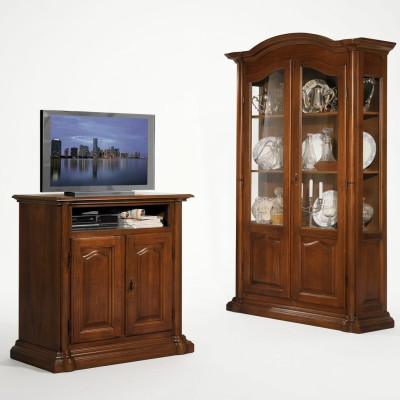 TV sideboard rtv living room design shelf wood shelves lowboard Italy brown