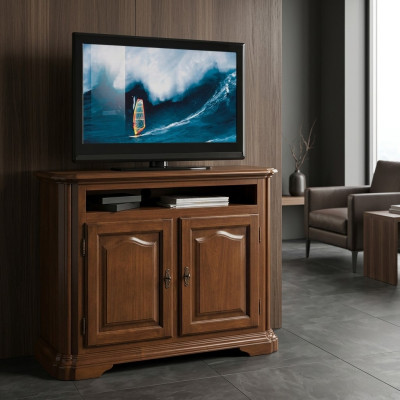 TV sideboard RTV living room design shelf brown wood shelves lowboard Italy new
