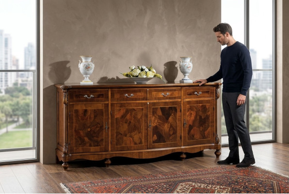 Sideboard Classic Cabinet Solid Wood Furniture Italian Interior