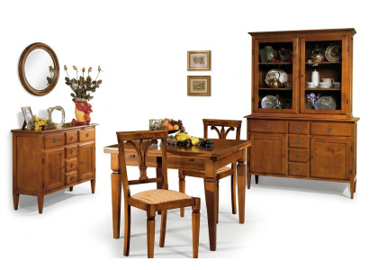 Dining Room Set 5-Piece Art Deco Chairs Dining Table Dresser Sideboard Wood Antique Tables
