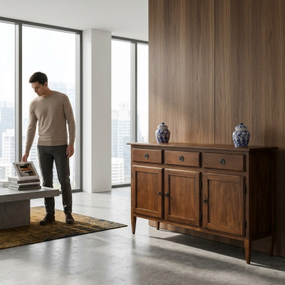 Dresser Cabinet Sideboard Sideboards Solid Wood Cabinet Furniture Dressers Brown
