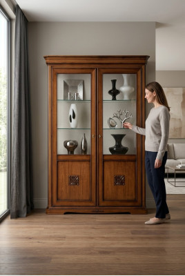 Display cabinet real wood glass display case living room furniture sideboard solid wood
