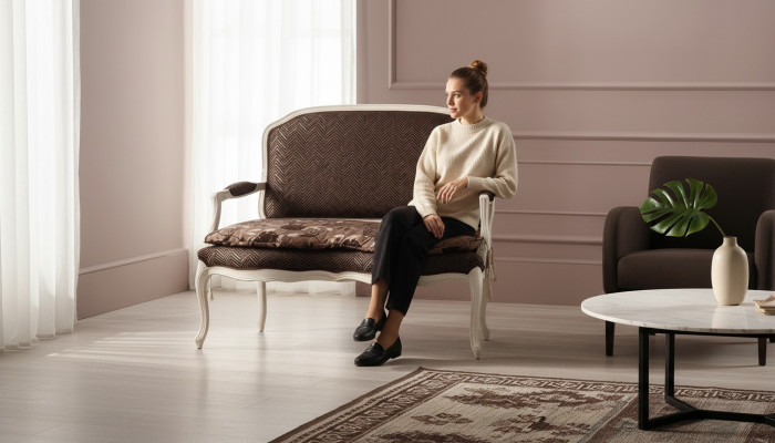 Sofa Couch Design Couch Upholstery Textile Modern Two-Seater Seat Bench 2-Seater