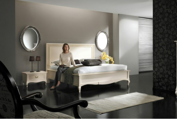 Double bed beds bedroom furniture solid wood Vaccari cav giovanni bed new